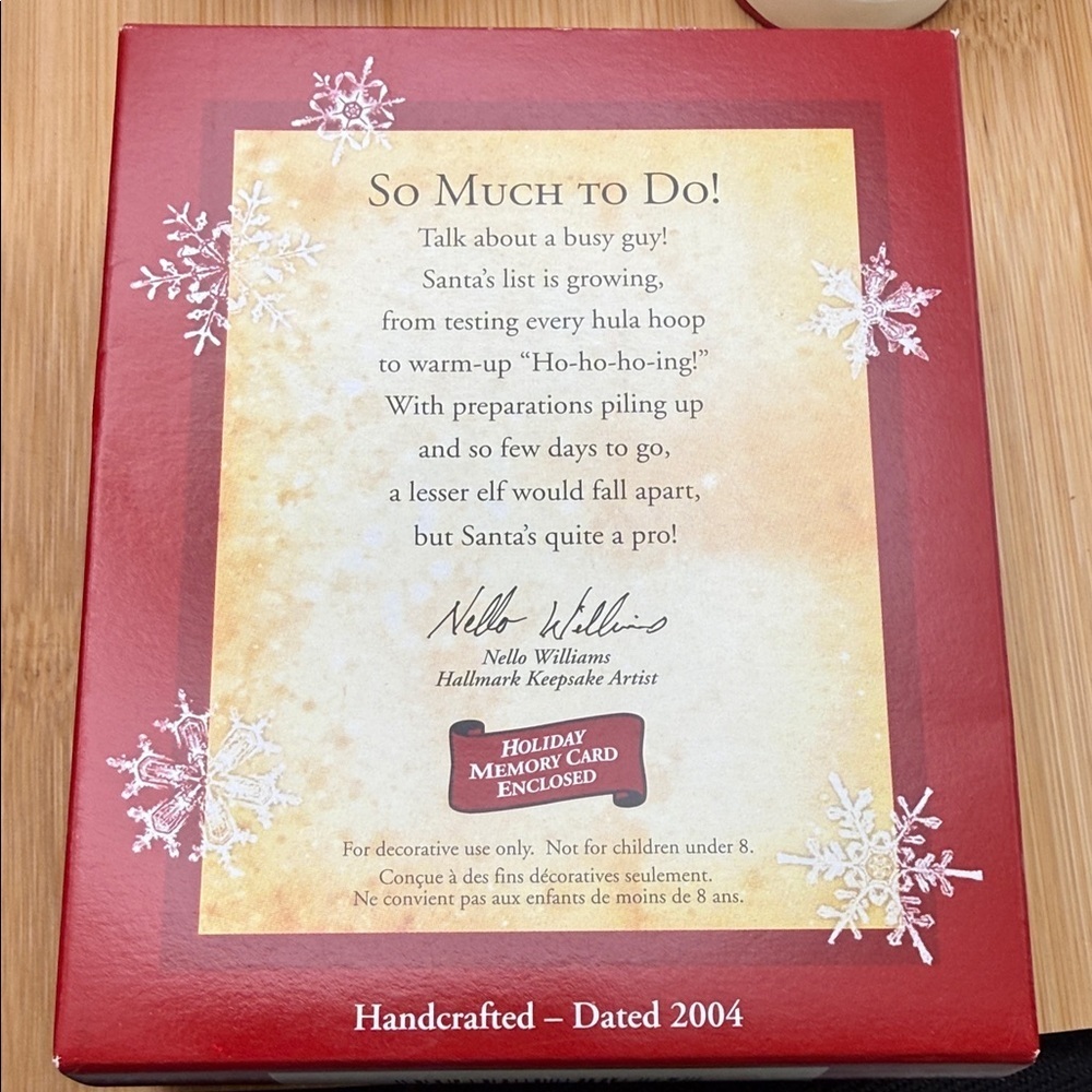 Hallmark Keepsake Santa Ornament Trio Kris Kringle, So Much to Do! & St. Nick - Picture 9 of 10